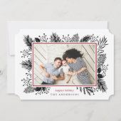 ホリーとパイン | 水平の休日の写真 シーズンカード (正面)
