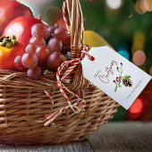 ホリーとピネコンパーソナライズされた ギフトタグ