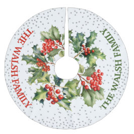 ホリーとフェイクグリッター ブラッシュドポリエステルツリースカート