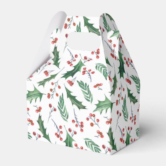 ホリーとベリーのクリスマスパターン フェイバーボックス (裏面サイド)