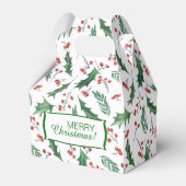 ホリーとベリーのクリスマスパターン フェイバーボックス (正面サイド)