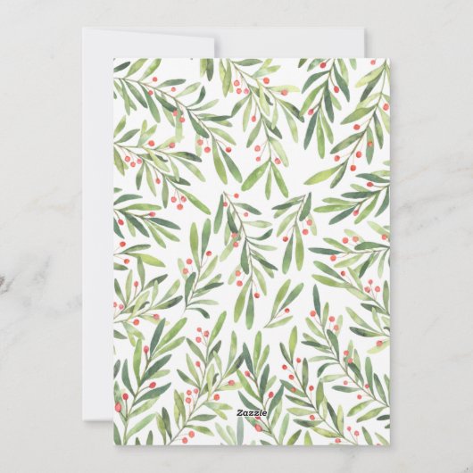 ホリーとベリーのクリスマスフォト シーズンカード (裏面)