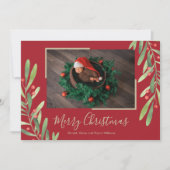 ホリーとベリーのクリスマスフォト シーズンカード (正面)