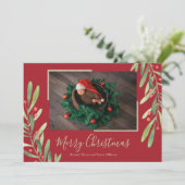 ホリーとベリーのクリスマスフォト シーズンカード (スタンド正面)