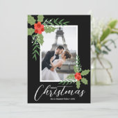 ホリーとベリーのクリスマスフォト シーズンカード (スタンド正面)