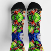 ホリーとベリーのクリスマス ソックス (上部)