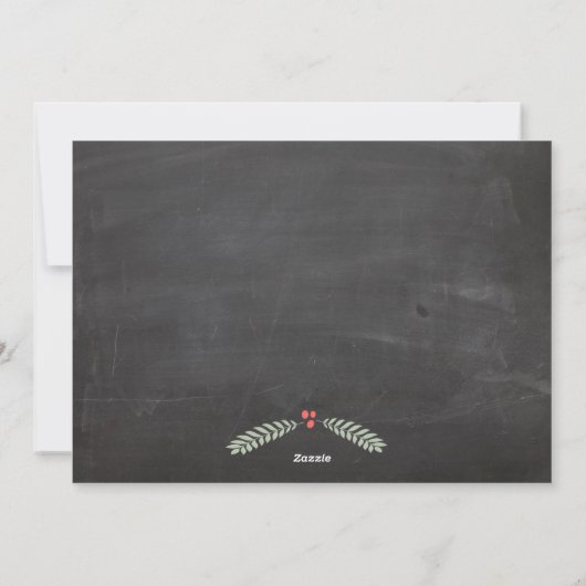 ホリーとベリーのメリークリスマス2枚の写真 シーズンカード (裏面)