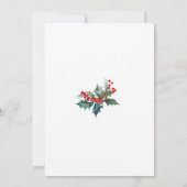 ホリーとベリーの休日の写真グリーティングカード シーズンカード (裏面)