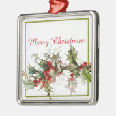 ホリーとベリーの金属オーナメント メタルオーナメント (左)