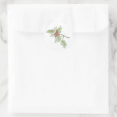 ホリーとベリーステッカー ラウンドシール (バッグ)