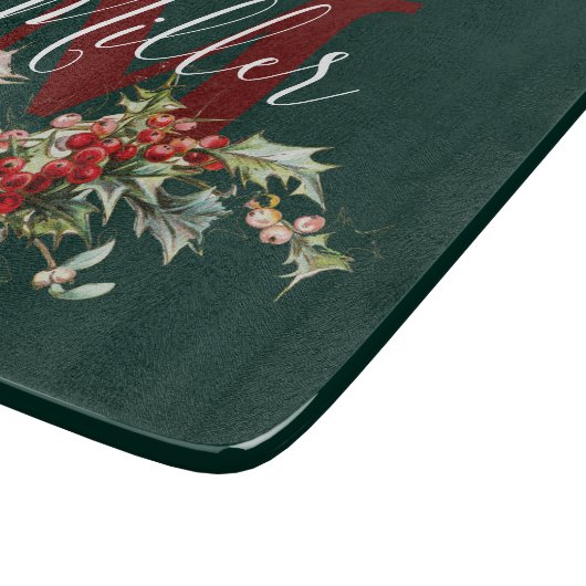 ホリーとベリーパーソナライズされたのカッティングボード カッティングボード (角)