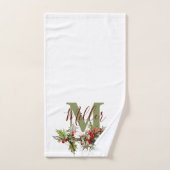 ホリーとベリーパーソナライズされた ハンドタオル (ハンドタオル)