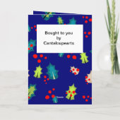 ホリーとベリー編集可能 カード (裏面)