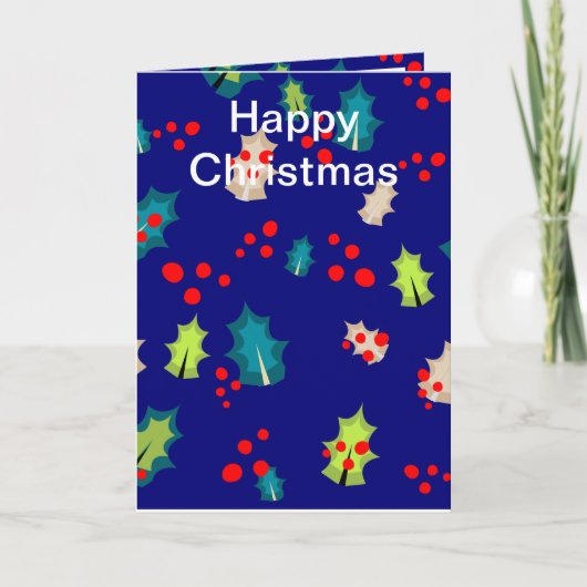 ホリーとベリー編集可能 カード (正面)