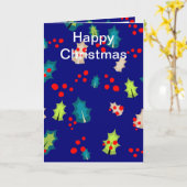 ホリーとベリー編集可能 カード (黄色い花)