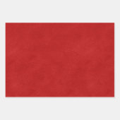 ホリーとベリー、赤革、緑のテクスチャセット ラッピングペーパーシート (正面3)