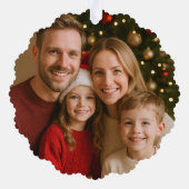 ホリーとミストレトゥ付きクリスマスキャンドル オーナメントカード (裏面)