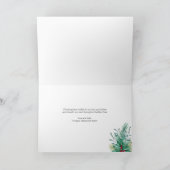 ホリーとミストレ伝統的ートの水彩折り畳み シーズンカード (内部)