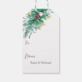 ホリーとミストレ伝統的ートクリスマス ギフトタグ (裏面)