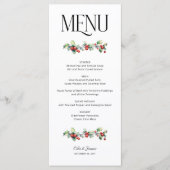 ホリーとレッドベリーの冬の結婚式 メニュー (正面)