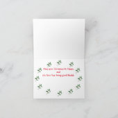 ホリーとロバのあるクリスマスカード シーズンカード (内部)