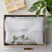 ホリーとヴィンテージの冬の穏やかな雪景色 薄葉紙 (ギフト)