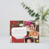 ホリーと一緒に新年の挨拶 ポストカードに写真を追加 シーズンポストカード (スタンド正面)