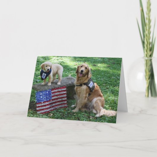 ホリーと子犬のカード カード (正面)