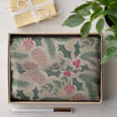 ホリーと松コーンの常緑クリスマスデコパージュ 薄葉紙 (ギフト)