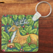 ホリーと森の中のかわいいクリスマストナカイ キーホルダー (裏面)