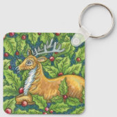 ホリーと森の中のかわいいクリスマストナカイ キーホルダー (裏面)