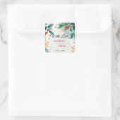 ホリーと水結婚色クリスマス スクエアシール (バッグ)