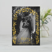 ホリーと結婚の幸せ写真 箔シーズンカード (立ち正面)