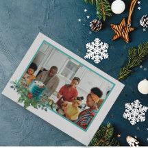 ホリーと緑のフラットフォト付きホットチョコレート