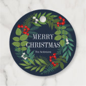 ホリーと緑のメリークリスマスホリデー フェイバータグ (裏面)