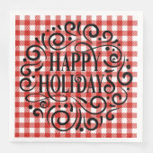 ホリーと赤すてき白の格子柄ホリデーパターン (正面)