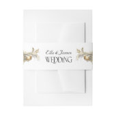 ホリーと金ゴールドオーナメント結婚クリスマス 招待状ベリーバンド (正面例)