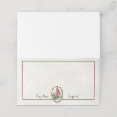 ホリーと（鳥）ショウジョウコウカンチョウクリスマスの素敵なランタン プレイスカード (外部開封)