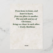 ホリーと（鳥）ショウジョウコウカンチョウ箔の素敵なランタン 箔シーズンカード (裏面)