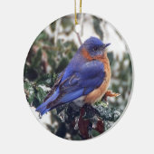 ホリーのクリスマス装飾の東ブルーバード セラミックオーナメント (左)
