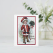 ホリーのブッシェルを抱える少年 ポストカード (スタンド正面)