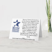 ホリーのベンチフォトカード カード (裏面)