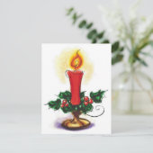 ホリーのヴィンテージクリスマスキャンドル シーズンカード (スタンド正面)