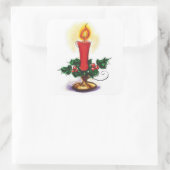 ホリーのヴィンテージクリスマスキャンドル スクエアシール (バッグ)