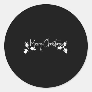 ホリーの手書きクリスマススクリプト ラウンドシール