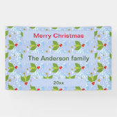 ホリーの果実のパタ葉ーンメリークリスマス 横断幕 (横)