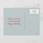 ホリーの枝の下の犬 – ビンテージのクリスマスカード シーズンポストカード (裏面)