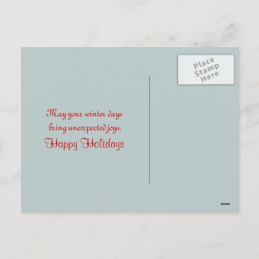 ホリーの枝の下の犬 – ビンテージのクリスマスカード シーズンポストカード (裏面)