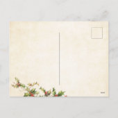 ホリーの枝も描ある シーズンポストカード (裏面)