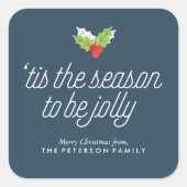 ホリーの枝 スクエアシール (正面)